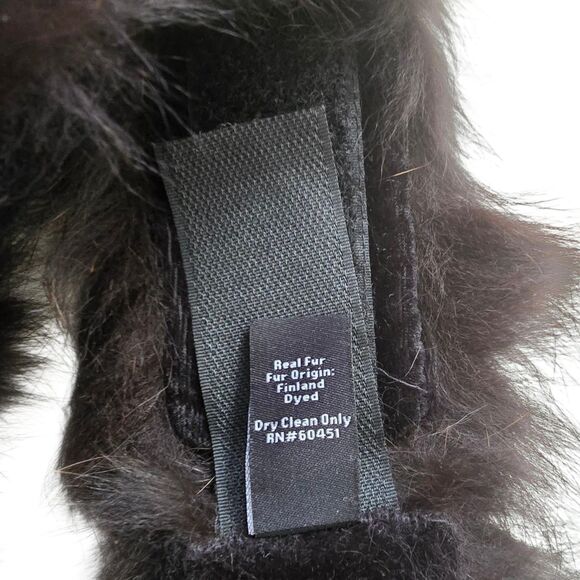 Surell Finland Genuine Brown Fox Fur Headband Scarf Hat Adustable Two In One - Picture 11 of 11